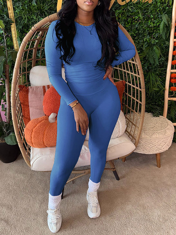 Solid Tee & Skinny Pants Set