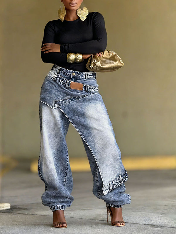 Asymmetric Overlap Jeans