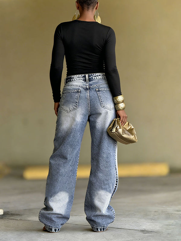 Morchique Asymmetric Overlap Jeans