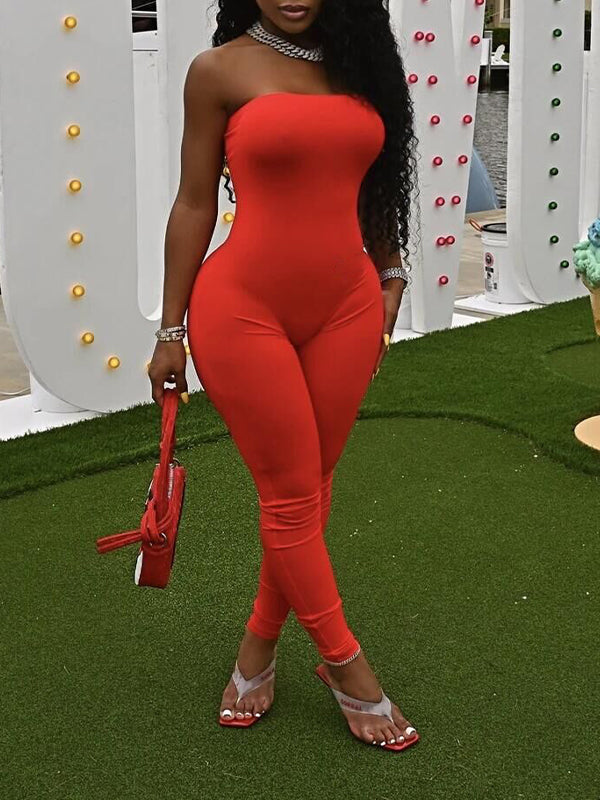 Strapless Skinny Jumpsuit