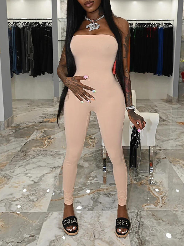 Strapless Skinny Jumpsuit
