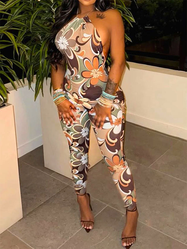 Floral Halter Jumpsuit