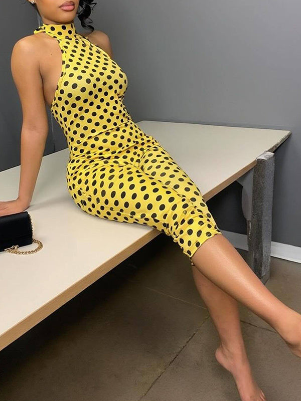 Dot Halter Jumpsuit