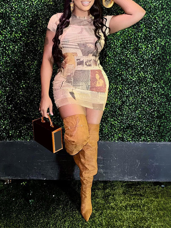 Printed Bodycon Dress