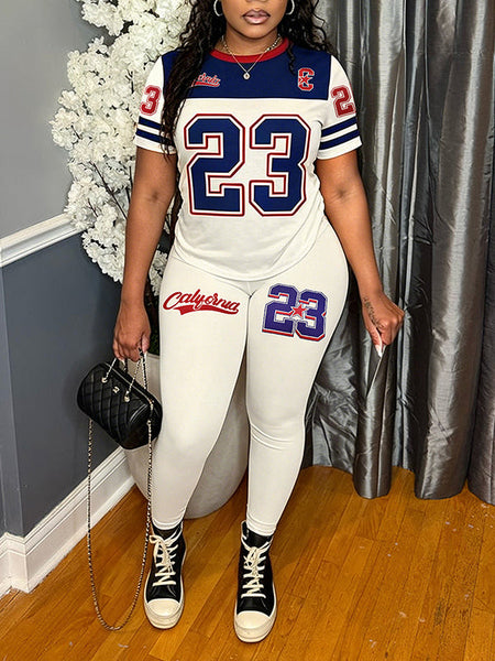 Printed Tee & Pants Set