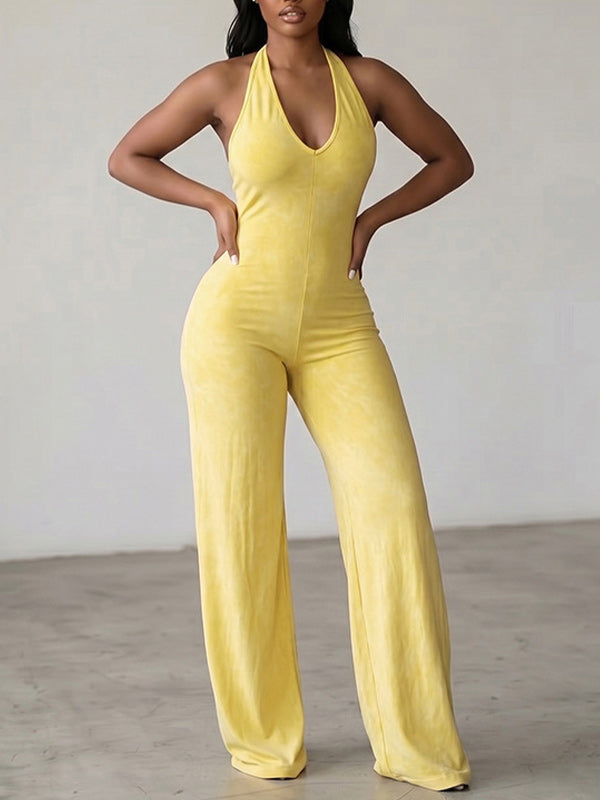 V-Neck Halter Jumpsuit