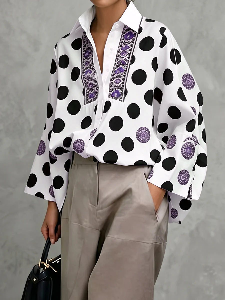 Bold Polka Dot Elegance Top