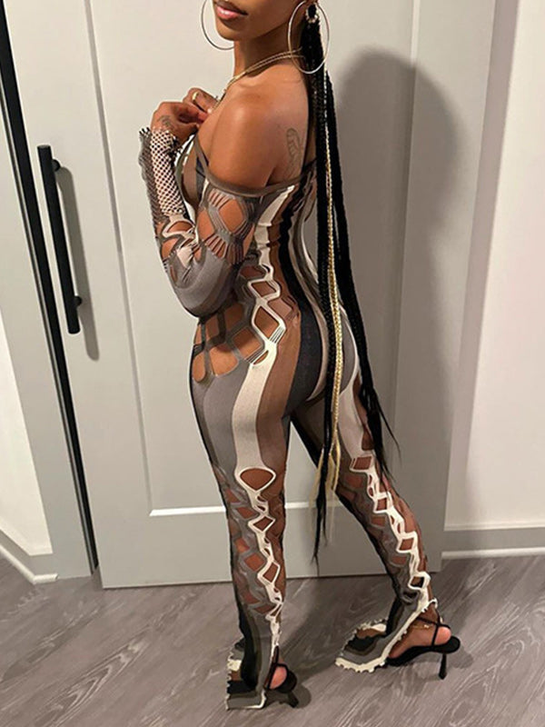 Off-Shoulder Cutout Jumpsuit