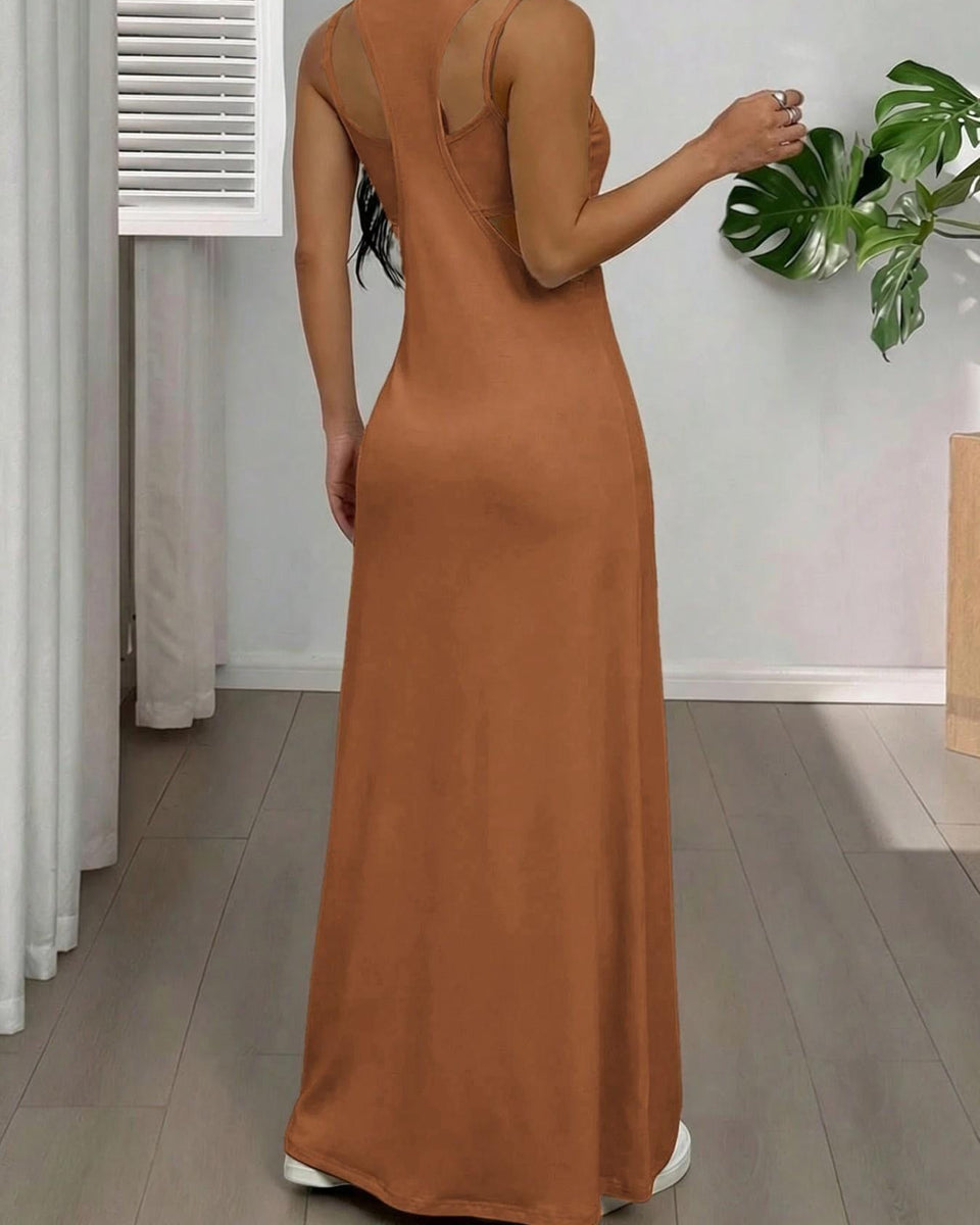 Bodycon Two Piece Maxi Dress