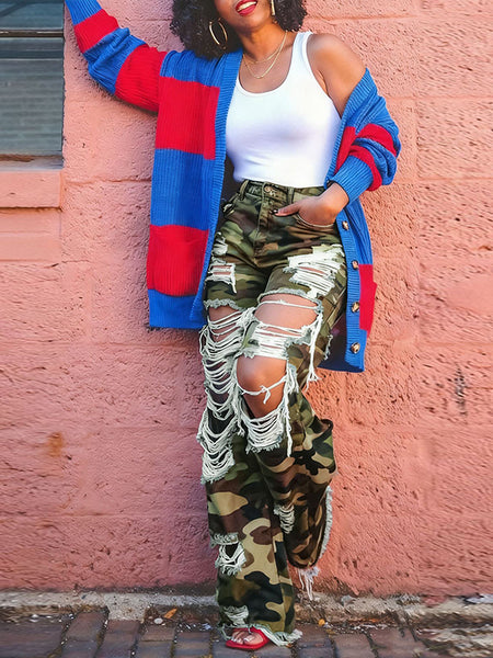 Morchique Ripped Cargo Pants