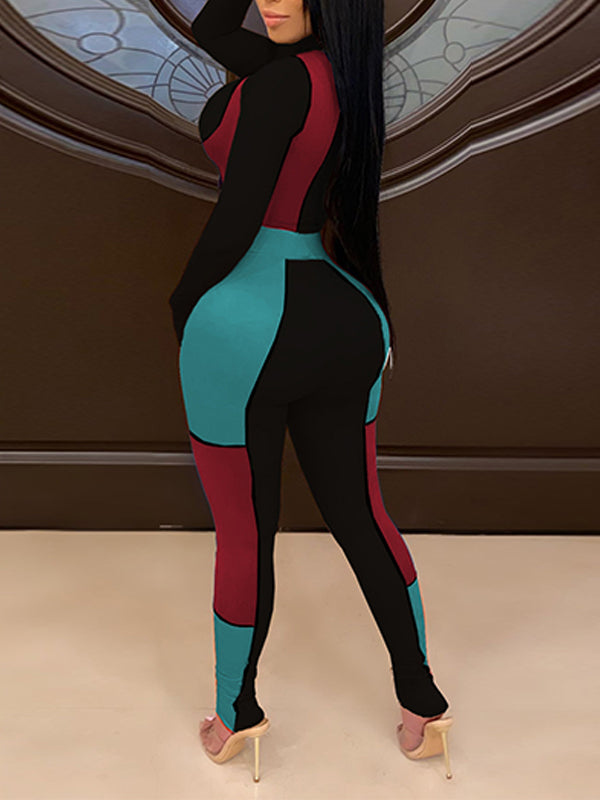 Colorblock Top & Pants Set