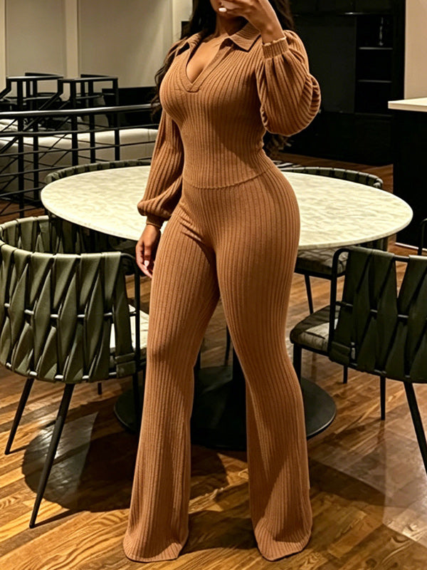 V Neck Top & Pants Set