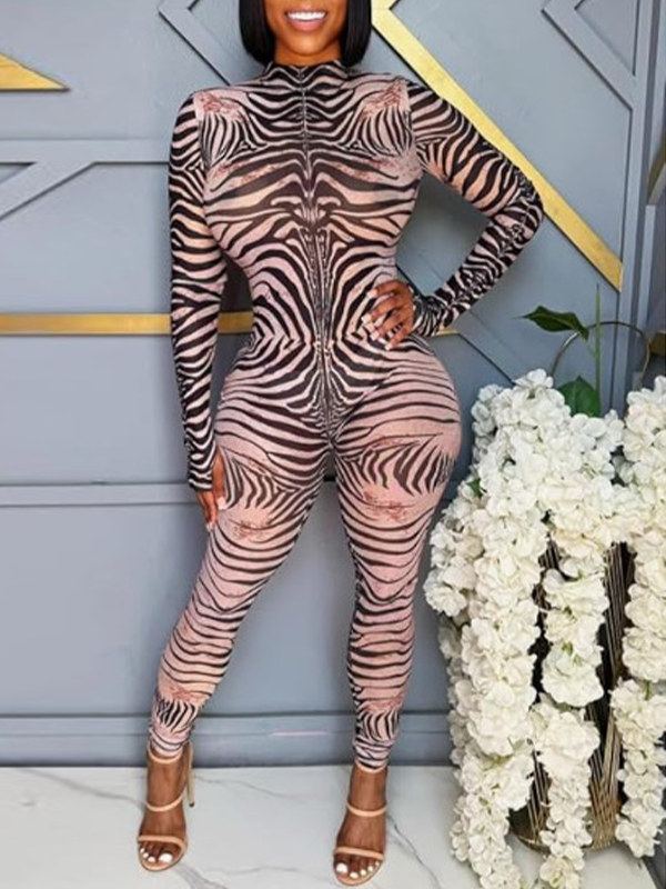 Printed Skinny Jumpsuit