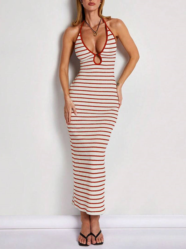 Stripe Halter Dress
