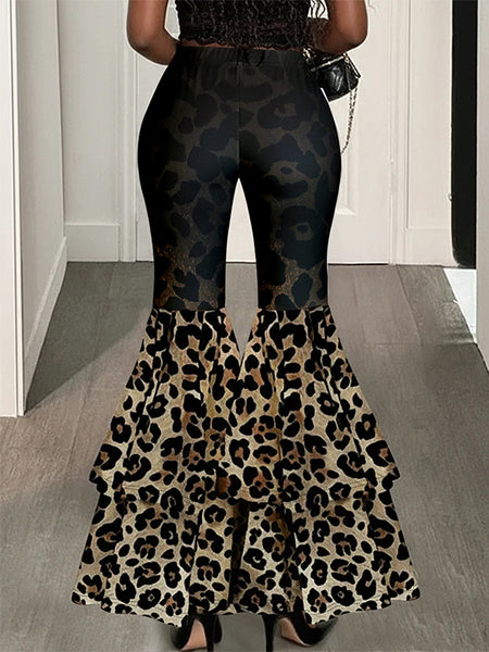 Leopard Ruffle Pants
