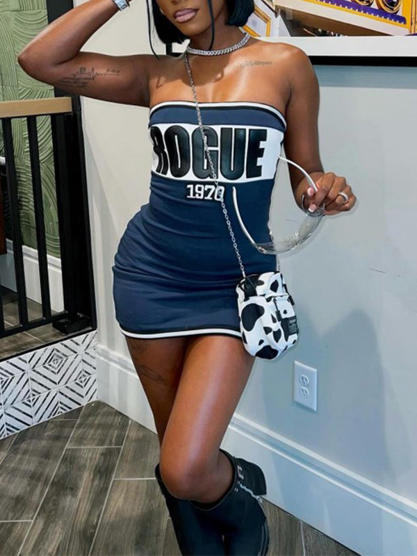 Printed Tube Dress