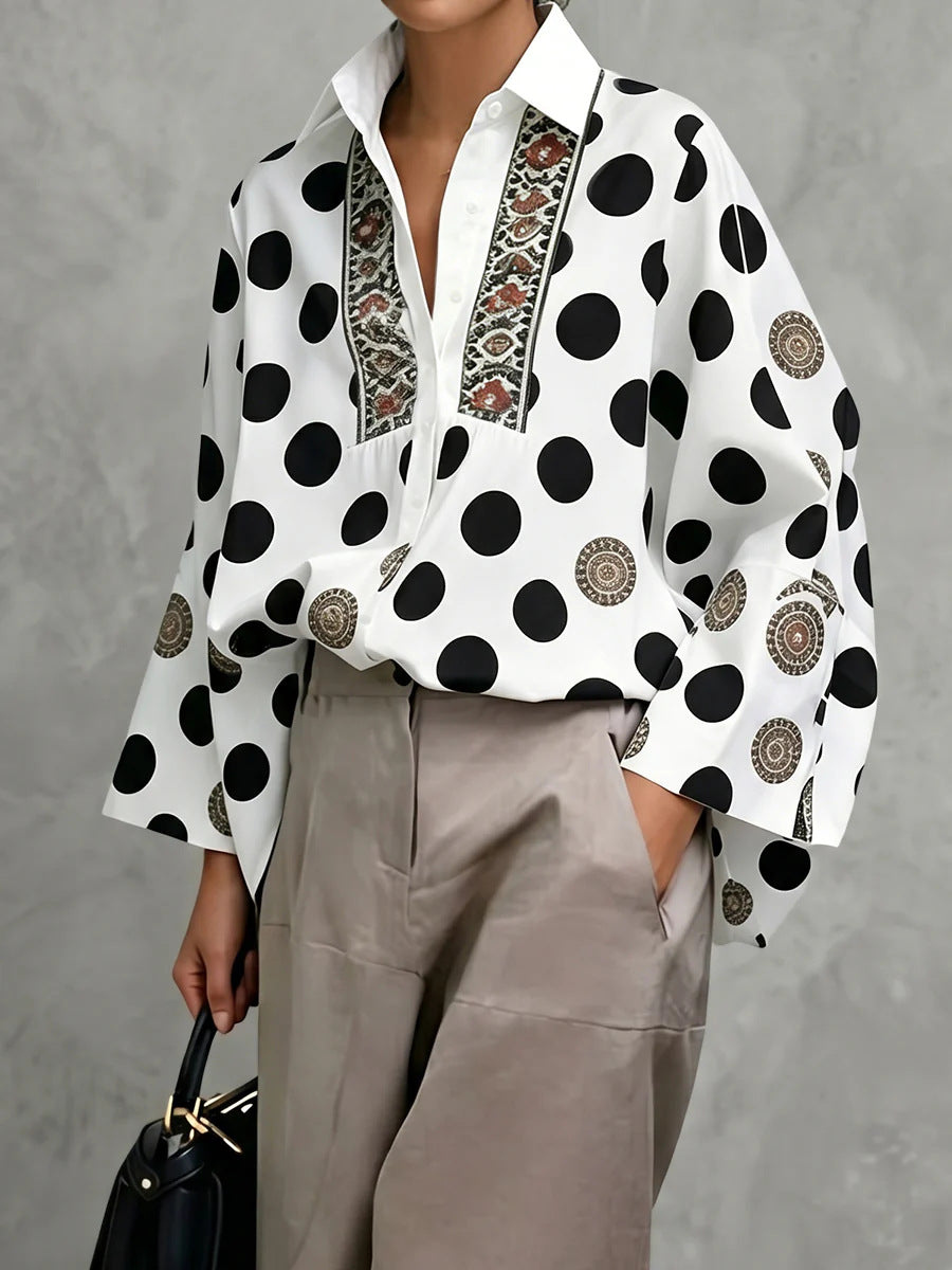 Bold Polka Dot Elegance Top