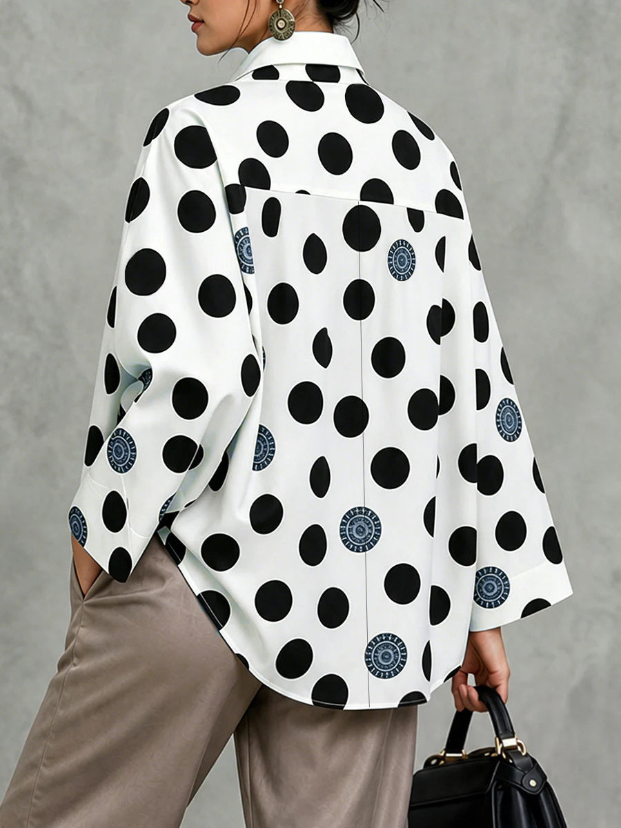 Bold Polka Dot Elegance Top