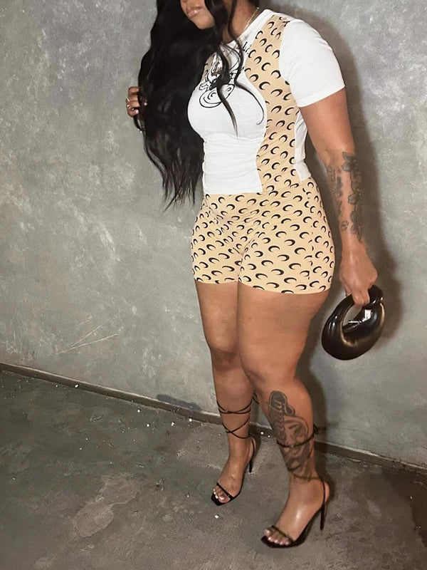 Printed Tee & Shorts Set