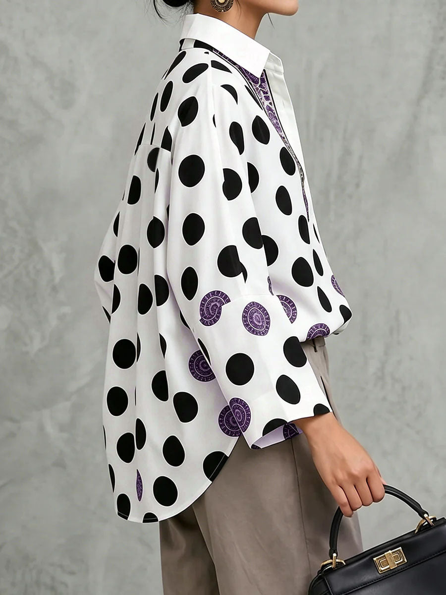 Bold Polka Dot Elegance Top