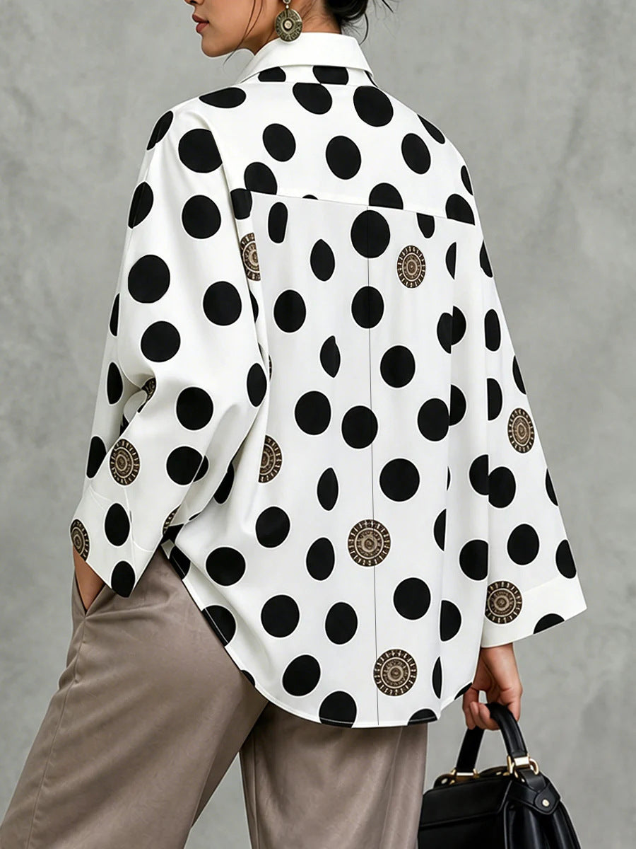 Bold Polka Dot Elegance Top