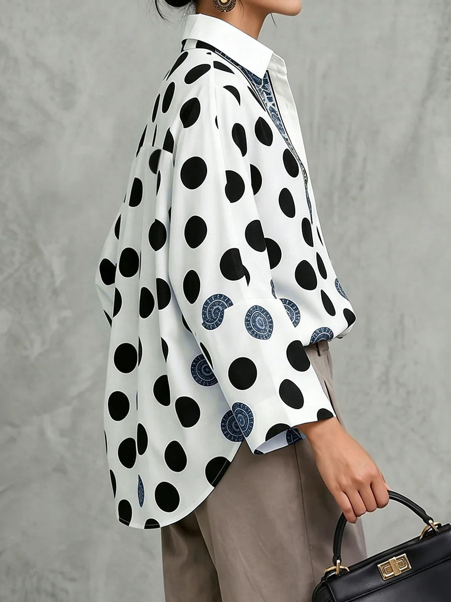 Bold Polka Dot Elegance Top