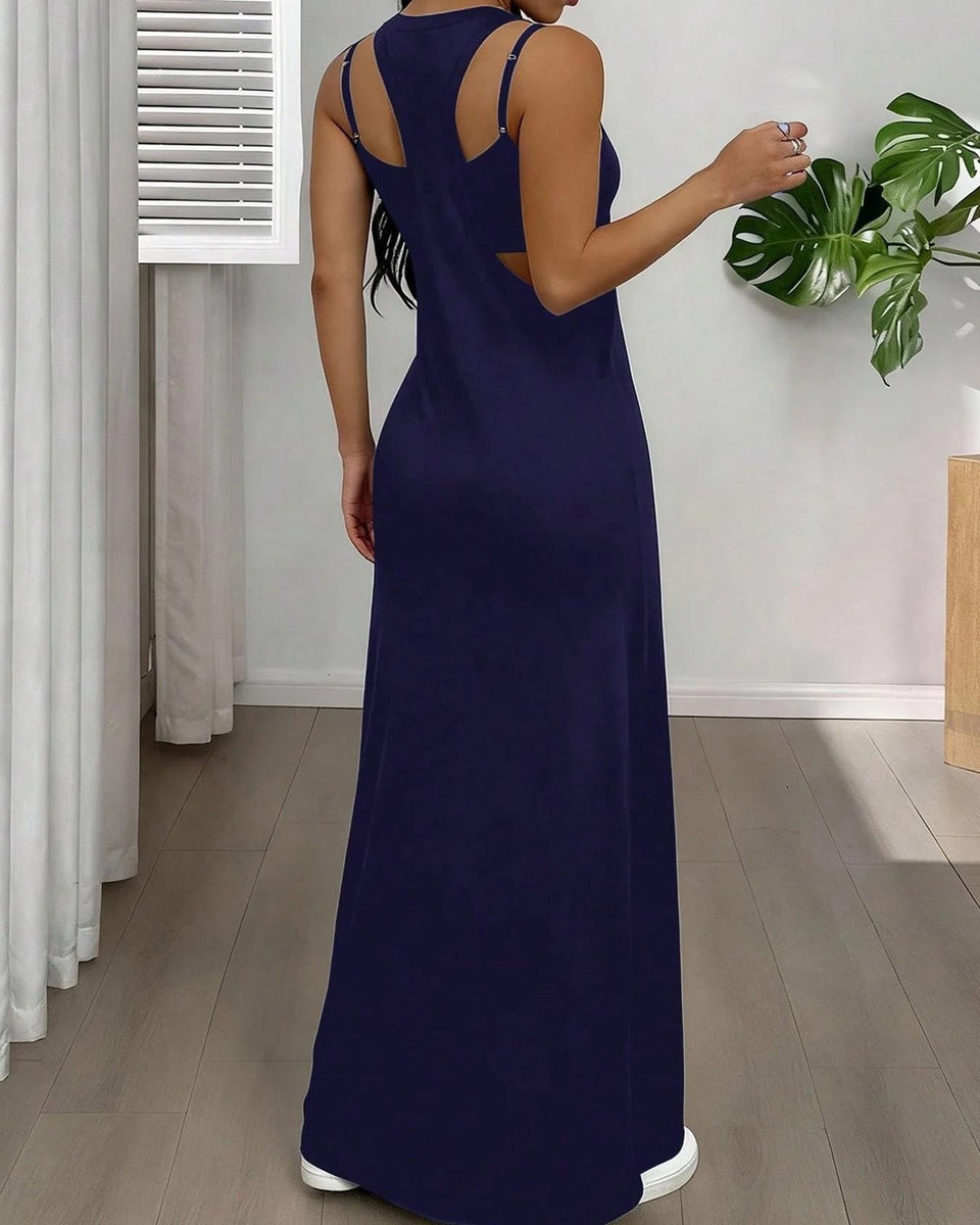 Bodycon Two Piece Maxi Dress