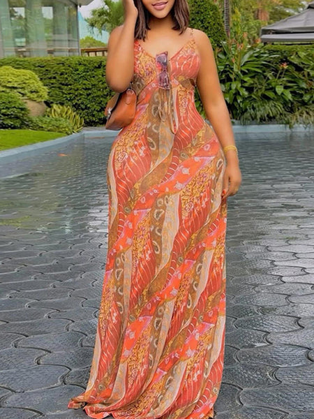 Printed Cami Maxi Dress