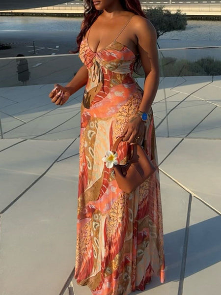 Printed Cami Maxi Dress