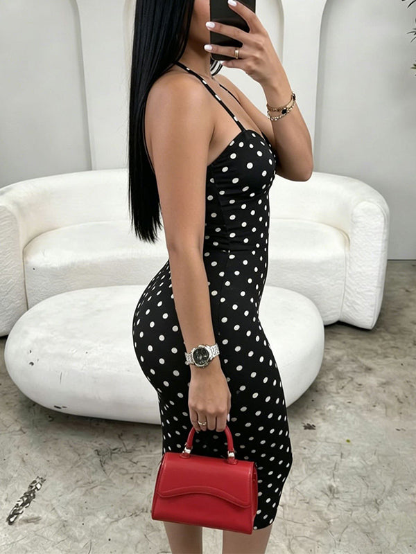 Dot Halter Capri Jumpsuit