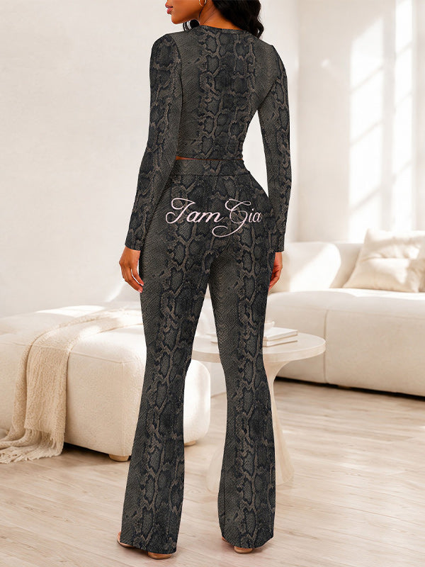 Printed Tee & Pants Set