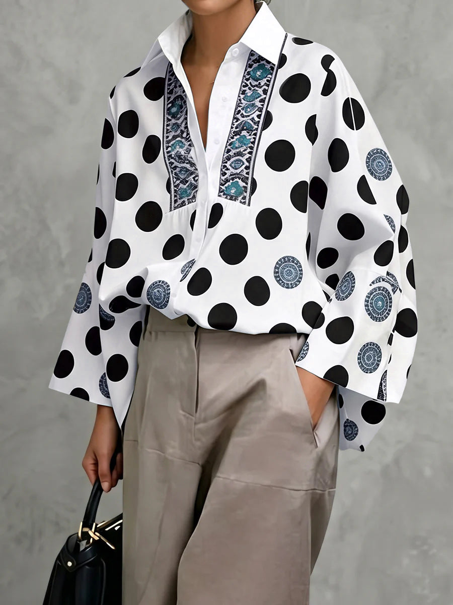 Bold Polka Dot Elegance Top