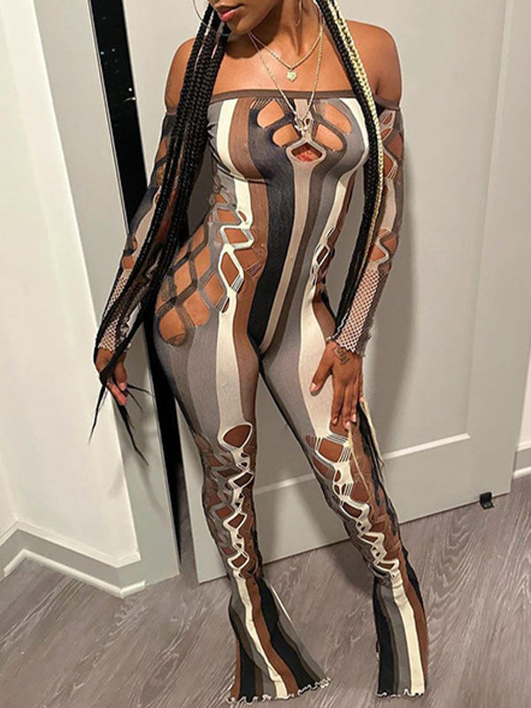 Off-Shoulder Cutout Jumpsuit