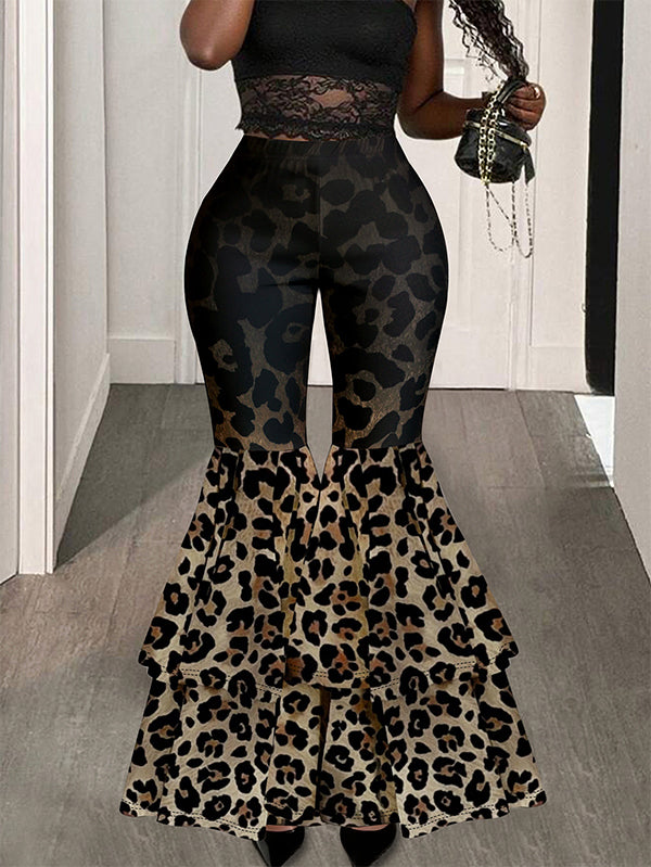 Leopard Ruffle Pants
