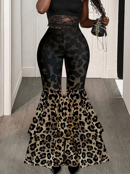 Leopard Ruffle Pants