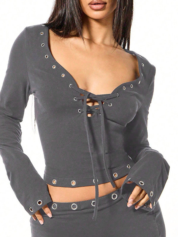 Solid Lace Up Mini Set