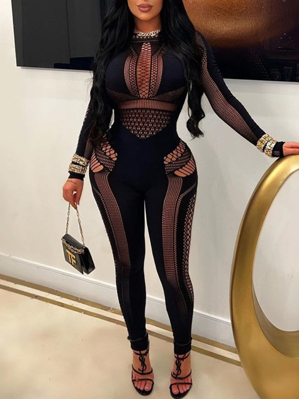 Solid Cutout Skinny Jumpsuit