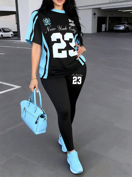 Printed Tee & Pants Set