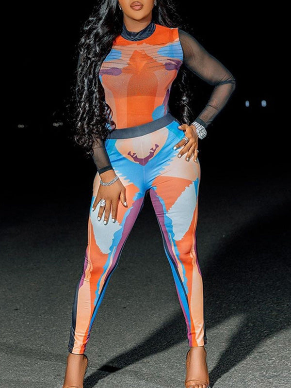 Printed Top & Pants Set