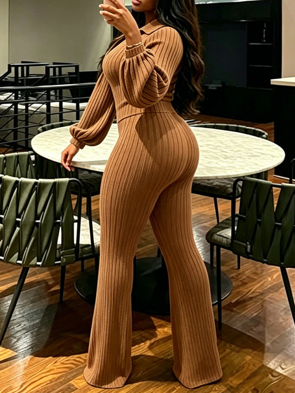 V Neck Top & Pants Set