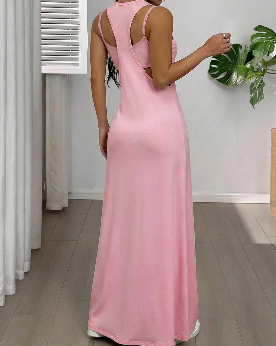 Bodycon Two Piece Maxi Dress