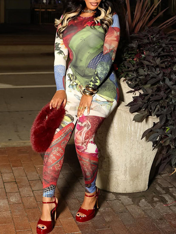 Morchique Printed Skinny Jumpsuit