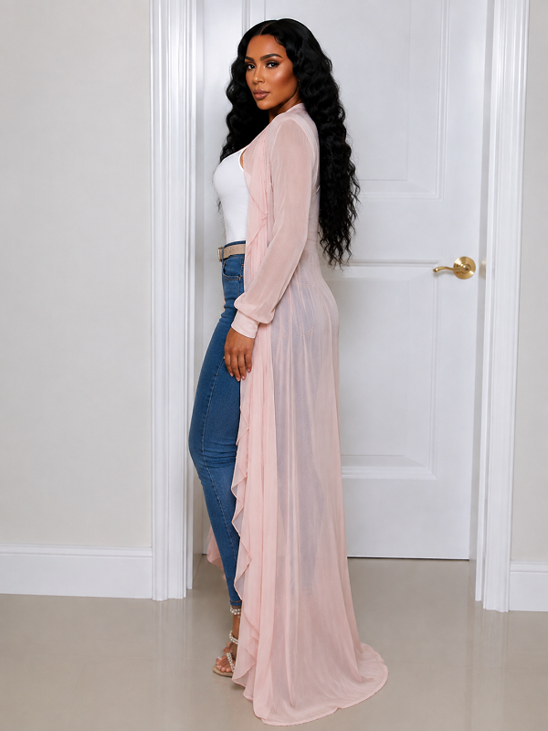 Chiffon Open-Front Duster