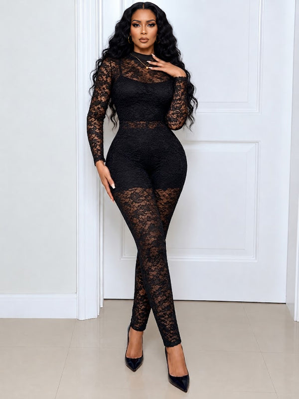 Lace Sheer Jumpsuit