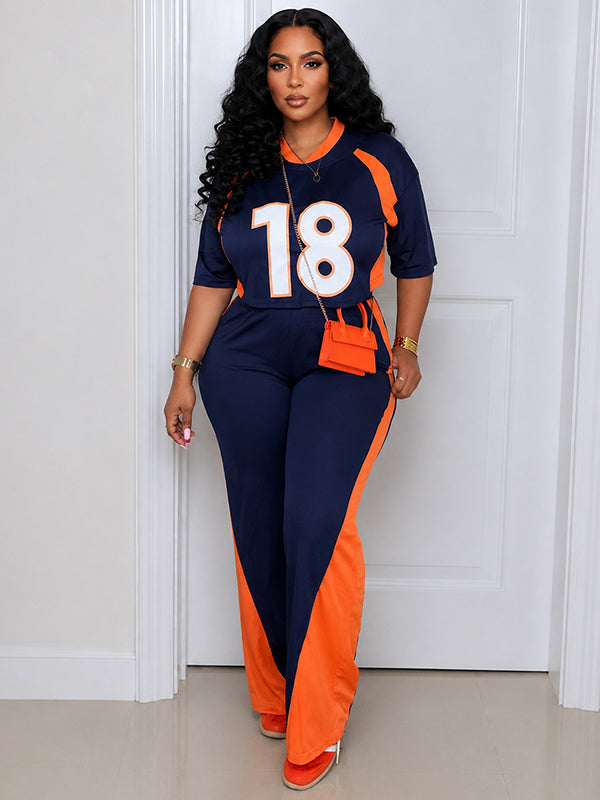 Two-Tone Tee & Pants Set