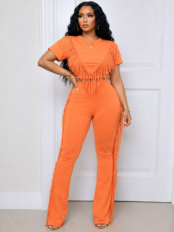 Fringe Combo Pants Set