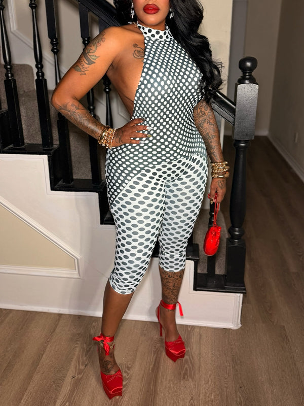 Dot Halter Jumpsuit