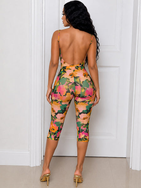 Floral Cami Top & Capri Pants Set
