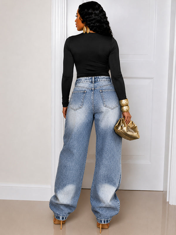 Asymmetric Overlap Jeans