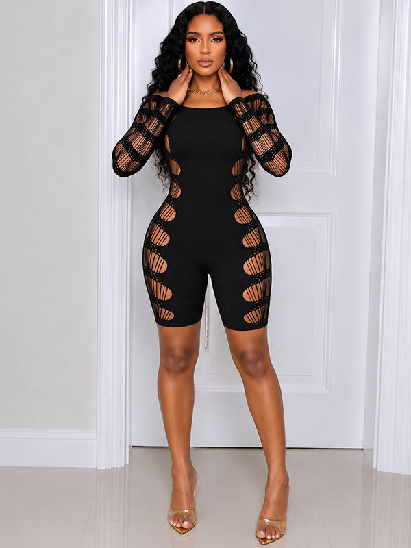 Solid Cutout Romper